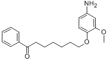 HEPTANOPHENONE, 7-(4-AMINO-2-METHOXYPHENOXY)- Struktur