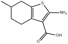 2-aMino-4,5,6,7-tetrahydro-6-Methylbenzo[b]thiophene-3-carboxylic acid Struktur