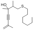 6-HEPTEN-4-YN-3-OL, 1-(HEPTYLTHIO)-2,3,6-TRIMETHYL- Struktur