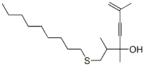 2,3,6-trimethyl-1-nonylsulfanyl-hept-6-en-4-yn-3-ol Struktur