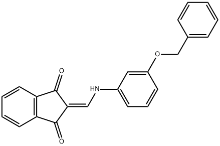 2-{[3-(benzyloxy)anilino]methylene}-1H-indene-1,3(2H)-dione Struktur