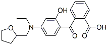 o-[4-[N-Ethyl-N-(tetrahydrofuran-2-ylmethyl)amino]salicyloyl]benzoic acid Struktur