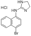 1-NAPHTHYLAMINE, 4-BROMO-N-(2-IMIDAZOLIN-2-YL)-, HYDROCHLORIDE Struktur