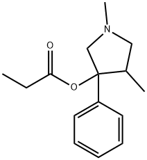 1,4-Dimethyl-3-phenyl-3-pyrrolidinol propionate Struktur