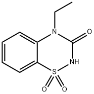 4-Ethyl-2H-1,2,4-benzothiadiazin-3(4H)-on-1,1-dioxide Struktur