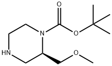 tert-butyl (2R)-2-(MethoxyMethyl)piperazine-1-carboxylate Struktur