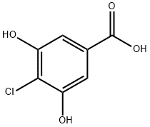 4-Chloro-3,5-dihydroxybenzoic acid Struktur