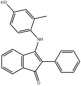 3-(4-hydroxy-2-methylanilino)-2-phenyl-1H-inden-1-one Struktur