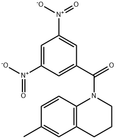 (3,5-dinitrophenyl)[6-methyl-3,4-dihydro-1(2H)-quinolinyl]methanone Struktur