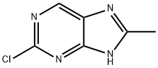 2-chloro-8-methyl-9H-purine Struktur