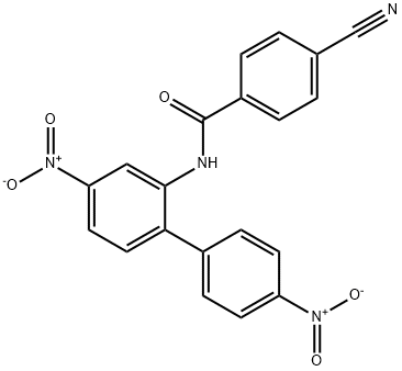 4-Cyano-N-(4,4'-dinitro(1,1'-biphenyl)-2-yl)benzamide Struktur