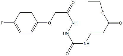 ethyl 3-[({2-[2-(4-fluorophenoxy)acetyl]hydrazino}carbonyl)amino]propanoate Struktur