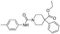 ethyl 1-[(4-methylphenyl)carbamoyl]-4-phenyl-piperidine-4-carboxylate Struktur