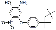 2-Amino-5-nitro-4-[p-(1,1,3,3-tetramethylbutyl)phenoxy]phenol Struktur