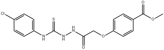 methyl 4-(2-{2-[(4-chloroanilino)carbothioyl]hydrazino}-2-oxoethoxy)benzenecarboxylate Struktur