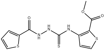 methyl 3-({[2-(2-thienylcarbonyl)hydrazino]carbothioyl}amino)-2-thiophenecarboxylate Struktur