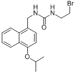 1-(2-Bromoethyl)-3-(4-isopropoxy-1-naphthalenemethyl)urea Struktur