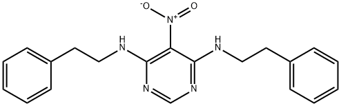 5-nitro-N~4~,N~6~-diphenethyl-4,6-pyrimidinediamine Struktur