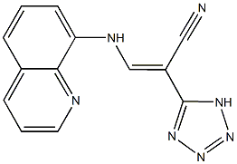 (E)-3-(8-quinolinylamino)-2-(1H-1,2,3,4-tetraazol-5-yl)-2-propenenitrile Struktur