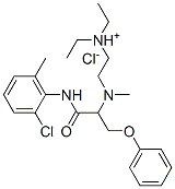 2-[(2-chloro-6-methyl-phenyl)carbamoylmethyl-(2-phenoxyethyl)amino]eth yl-diethyl-azanium chloride Struktur