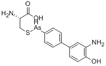 3-(((3-Amino-4-hydroxyphenyl)phenylarsino)thio)alanine Struktur