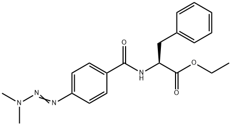 ethyl 2-[(4-dimethylaminodiazenylbenzoyl)amino]-3-phenyl-propanoate Struktur