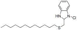 2-(dodecylsulfanylmethyl)-1,3-dihydrobenzoimidazole chloride Struktur