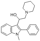 1-Methyl-2-phenyl-alpha-(piperidinomethyl)indole-3-methanol Struktur