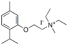 diethyl-methyl-[2-(5-methyl-2-propan-2-yl-phenoxy)ethyl]azanium iodide Struktur