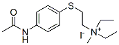 2-(4-acetamidophenyl)sulfanylethyl-diethyl-methyl-azanium iodide Struktur