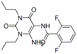 Benzamide,  N-(6-amino-1,2,3,4-tetrahydro-2,4-dioxo-1,3-dipropyl-5-pyrimidinyl)-2,6-difluoro- Struktur