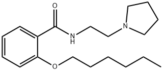 o-(Hexyloxy)-N-[2-(1-pyrrolidinyl)ethyl]benzamide Struktur