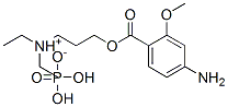 3-(4-amino-2-methoxy-benzoyl)oxypropyl-diethyl-azanium, dihydroxy-oxid o-oxo-phosphorane Struktur