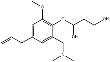 1,3-Propanediol, 3-(4-allyl-2-((dimethylamino)methyl)-6-methoxyphenoxy )- Struktur