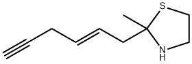 2-[(E)-hex-2-en-5-ynyl]-2-methyl-thiazolidine Struktur