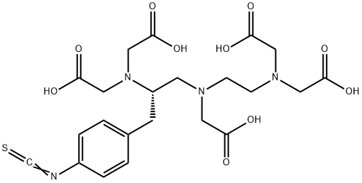 1-(4-isothiocyanatobenzyl)diethylenetriaminepentaacetic acid Struktur