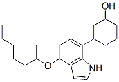 4-(2-Heptyloxy)-7-(3-hydroxycyclohexyl)indole Struktur