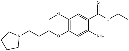 ethyl 2-aMino-5-Methoxy-4-[3-(pyrrolidin-1-
yl)propoxy]benzoate Struktur