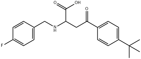 4-[4-(tert-butyl)phenyl]-2-[(4-fluorobenzyl)amino]-4-oxobutanoic acid Struktur