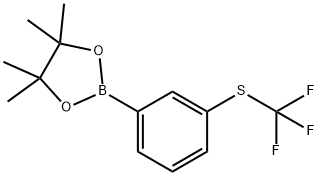 Trifluoromethylthio-3-(4,4,5,5-tetramethyl-[1,3,2]dioxaborolan-2-yl)-benzene
 Struktur