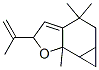 2H-Cyclopropa[g]benzofuran, 4,5,5a,6,6a,6b-hexahydro-4,4,6b-trimethyl-2-(1-methylethenyl)- Struktur