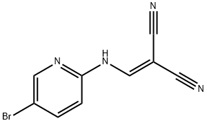 2-[(5-Bromo-pyridin-2-ylamino)-methylene]-malononitrile Struktur