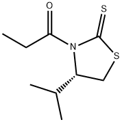 (S)-4-Isopropyl-3-propionyl-1,3-oxazolidine-2-thione Struktur