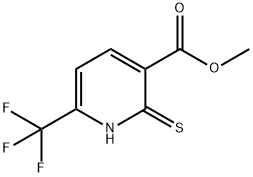 Methyl 2-mercapto-6-trifluoromethyl-3-pyridinecarboxylate Struktur