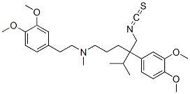 5-((3,4-dimethoxyphenethyl)methylamino)-2-(3,4-dimethoxyphenyl)-2-isopropylpentyl isothiocyanate Struktur