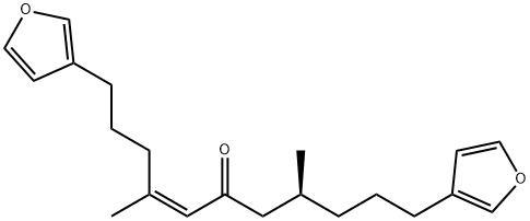 (4Z,8S)-1,11-Di-3-furanyl-4,8-dimethyl-4-undecen-6-one Struktur