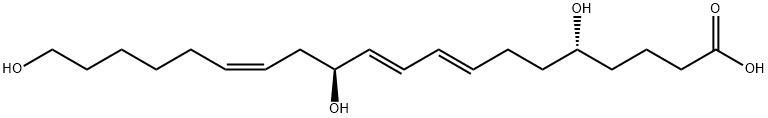 5,12,20-trihydroxy-8,10,14-eicosatrienoic acid Struktur