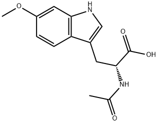 (R)-2-acetaMido-3-(6-Methoxy-1H-indol-3-yl)propanoic acid Struktur