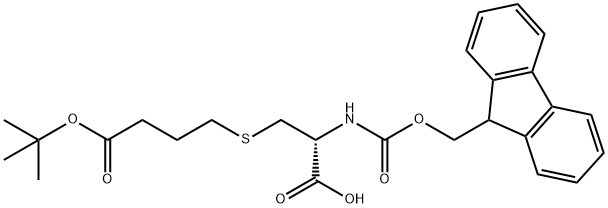 (R)-FMOC-2-AMINO-3-(3-TERT-BUTOXYCARBONYL-PROPYLSULFANYL)-PROPIONIC ACID Struktur