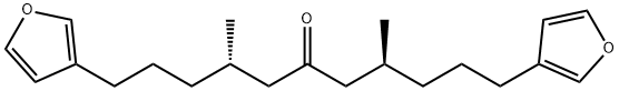 (4S,8S)-1,11-Di(furan-3-yl)-4,8-dimethyl-6-undecanone Struktur